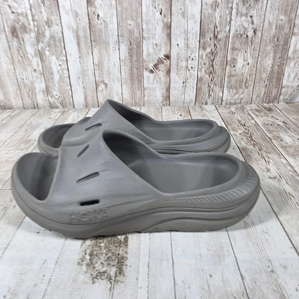 Hoka One One Ora Recovery Slide 2 Mens Charcoal Grey Sport Sandals Size 9
